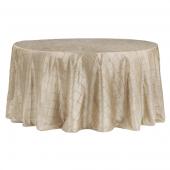 Pintuck Taffeta 132" Round Tablecloth - Champagne