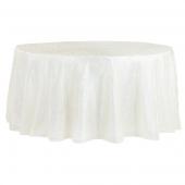 Pintuck Taffeta 132" Round Tablecloth - Ivory