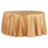 Pintuck Taffeta 132" Round Tablecloth - Gold