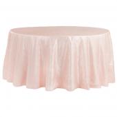 Pintuck Taffeta 132" Round Tablecloth - Blush