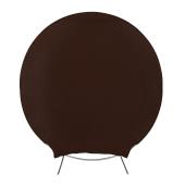 Spandex Arch Cover for Round 7.5 ft Wedding Arch Stand  - Chocolate