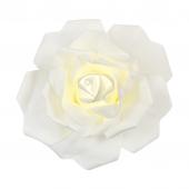 12" Foam LED Rose for Wall Decor, Backdrops and More - Ivory