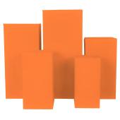 Spandex Covers for Square Metal Pillar Pedestal Stands 5 pcs/set - Orange