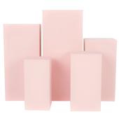 Spandex Covers for Square Metal Pillar Pedestal Stands 5 pcs/set - Pink