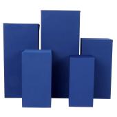 Spandex Covers for Square Metal Pillar Pedestal Stands 5 pcs/set - Royal Blue