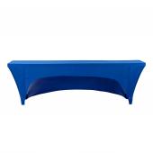 8ft Banquet 200 GSM Grade A Quality Open Back Spandex Table Cover - Royal Blue