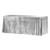 Velvet 90"x156" Rectangular Tablecloth - Silver