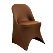 200 GSM Grade A Quality Folding Chair Cover By Eastern Mills - Spandex/Lycra - Chocolate Brown