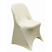 200 GSM Grade A Quality Folding Chair Cover By Eastern Mills - Spandex/Lycra - Ivory