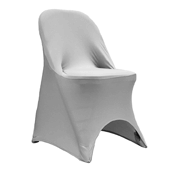 200 GSM Grade A Quality Folding Chair Cover By Eastern Mills - Spandex/Lycra - Silver