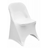 200 GSM Grade A Quality Folding Chair Cover By Eastern Mills - Spandex/Lycra - White