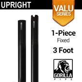 Black Anodized Valu Series - 3ft 1.5" Fixed Upright
