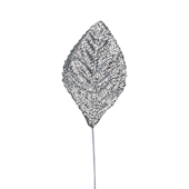 OASIS Glitter Corsage Leaf - Glitter Silver