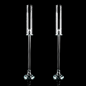 Decostar™ Pair of Crystal Single Arm Clear Candelabra 42½"