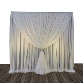 Economy 1 Panel Tone on Tone Curtain Backdrop 8ft Tall or 8ft-10ft Tall