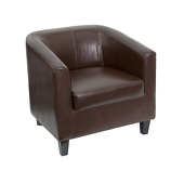 UltraLounge™ Leather Office Guest Chair - Brown