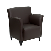 UltraLounge™ Conventional Leather Reception Chair - Brown
