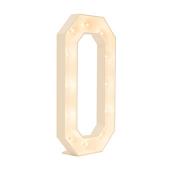 Wood Marquee Number "0"