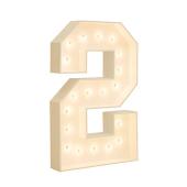 Wood Marquee - BOLD FONT - Number "2" - 4ft Tall