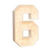 Wood Marquee - BOLD FONT - Number "6" - 4ft Tall
