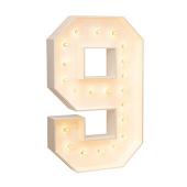 Wood Marquee - BOLD FONT - Number "9" - 4ft Tall