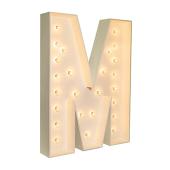 Wood Marquee - BOLD Font - Letter "M" - 4ft Tall