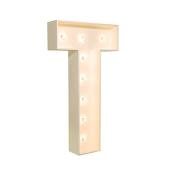Wood Marquee - BOLD Font - Letter "T" - 4ft Tall