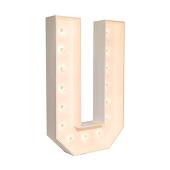 Wood Marquee - BOLD Font - Letter "U" - 4ft Tall