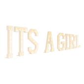 Wood Marquee "ITS A GIRL"