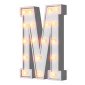 Wood Marquee Letter "M"
