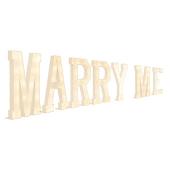 Wood Marquee "MARRY ME"