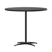 36 Inch Round Pub / Cocktail Table - All Black - w/ 30" and 42" Columns!