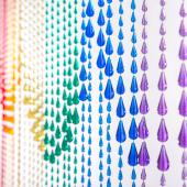 DecoStar™ 6ft Rainbow Iridescent Raindrop Curtain