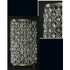 DecoStar™ Glass Candle Holder w/ Metal Trim- 4" - 6 PACK - Navy Blue