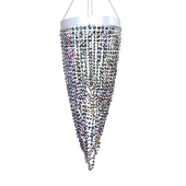 DecoStar™ Twisted Chandelier with Black Diamond-Cut Acrylic Crystal Beads