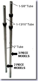 Adjustable 2 and 3 Piece Upright Diagram