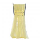 DecoStar™ 15" Chiavari Chair Accent 5 Piece Sheer Weave - Baby Yellow