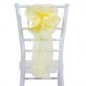 DecoStar™ 9" Sheer Flower Chair Accent - Baby Yellow