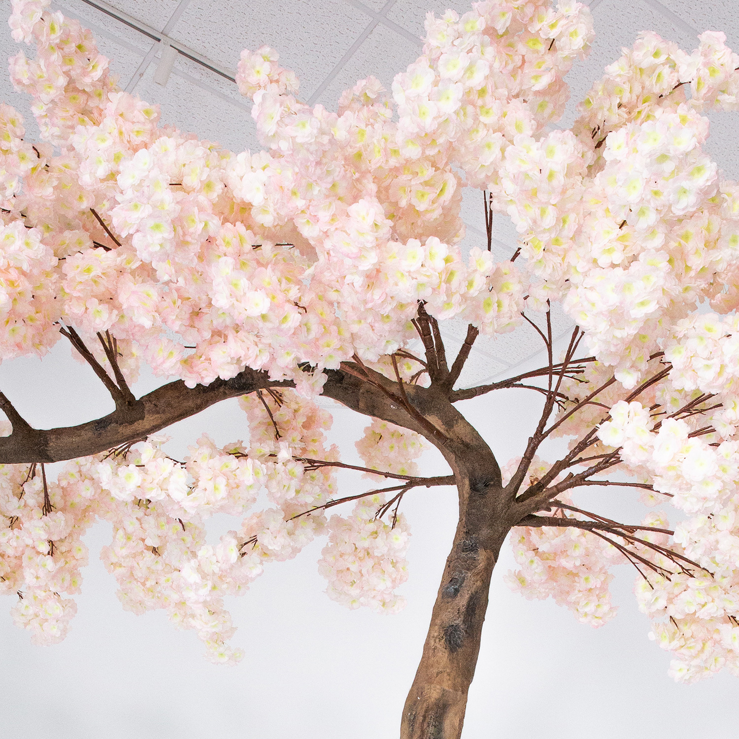 Interchangeable 40 Faux Cherry Blossom Branch, Draping Pink Silk Flowers