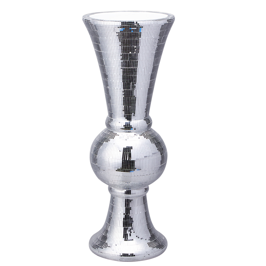 Decostar™ Mosaic Floor Standing Vase 32¼" Silver