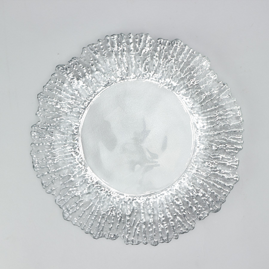 Decostar™ Glass Charger Plate 13" 8 Pieces Silver