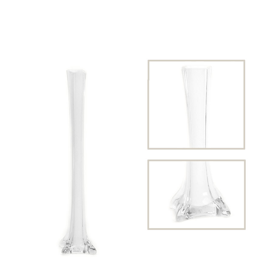 Decostar™ Glass Eiffel Tower Vase 16 - 24 Pieces
