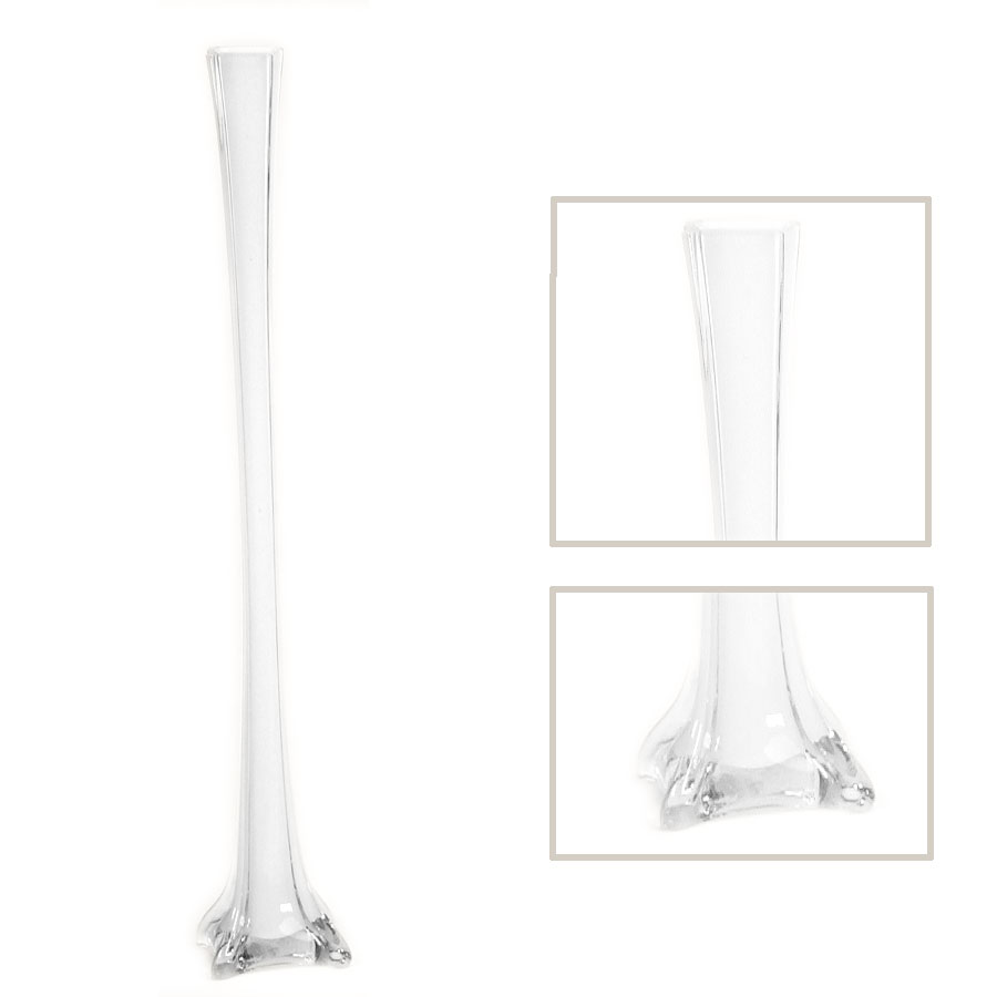 Decostar™ Glass Eiffel Tower Vase 28 - 12 Pieces