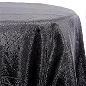 Black - Crushed Tergalet Tablecloth by Eastern Mills - Many Size Options