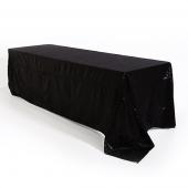 Rectangle 90" X 156" Sequin Tablecloth by Eastern Mills - Premium  Quality - Black