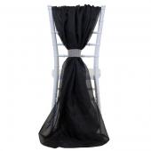 DecoStar™ Single Piece Simple Back Chair Accent - Black