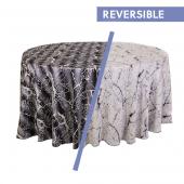 Black/Silver - Limestone Designer Tablecloths by Eastern Mills - Many Size Options