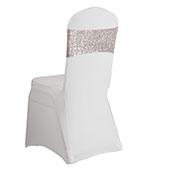 Sequin & Spandex Chair Band by Eastern Mills - Soft Pink/Blush - 10 Pack