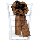 DecoStar™ 9" Crushed Taffeta Flower Chair Accent - Brown