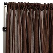 Extra Wide Crushed Taffeta "Tergalet" Drape Panel by Eastern Mills 9ft Wide w/ 4" Sewn Rod Pocket - Brown